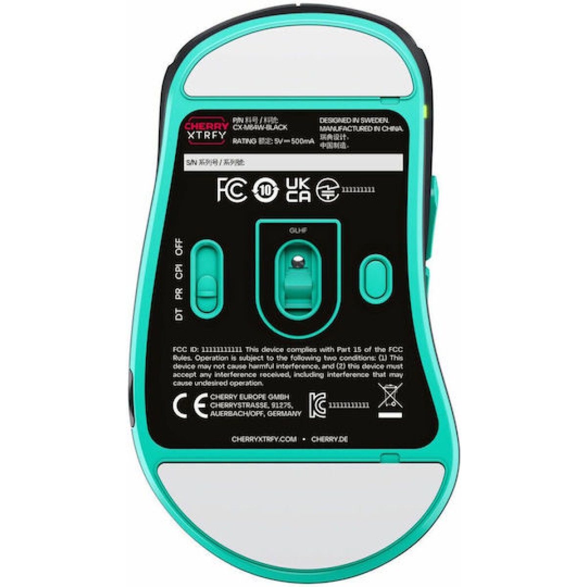 Cherry XTRFY M64 Ασύρματο Gaming Ποντίκι Μαύρο