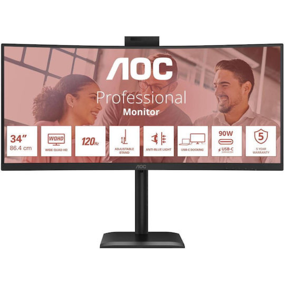 AOC CU34E4CW Ultrawide VA HDR Curved Monitor 34