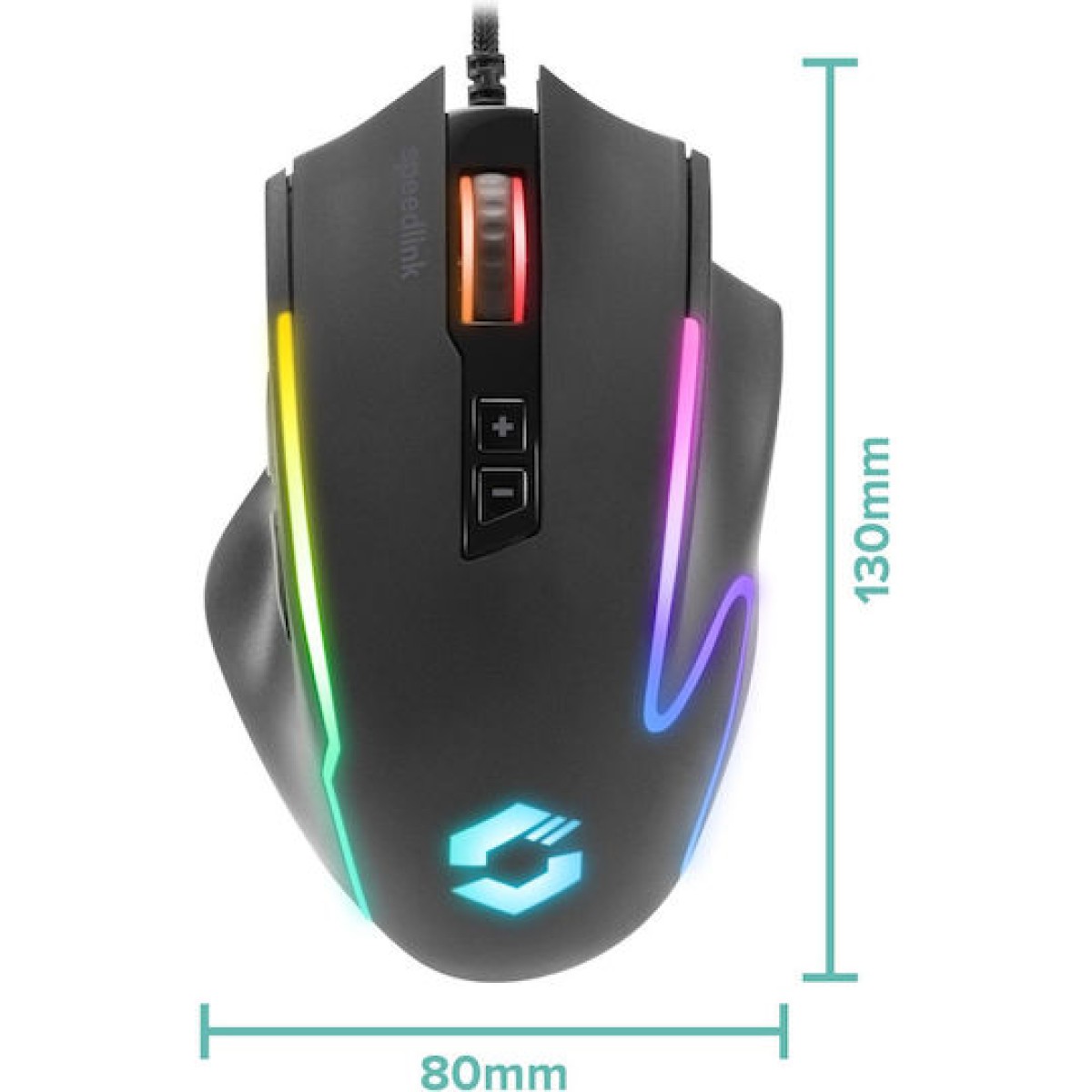 SpeedLink Decus NX RGB Gaming Ποντίκι 12800 DPI Μαύρο