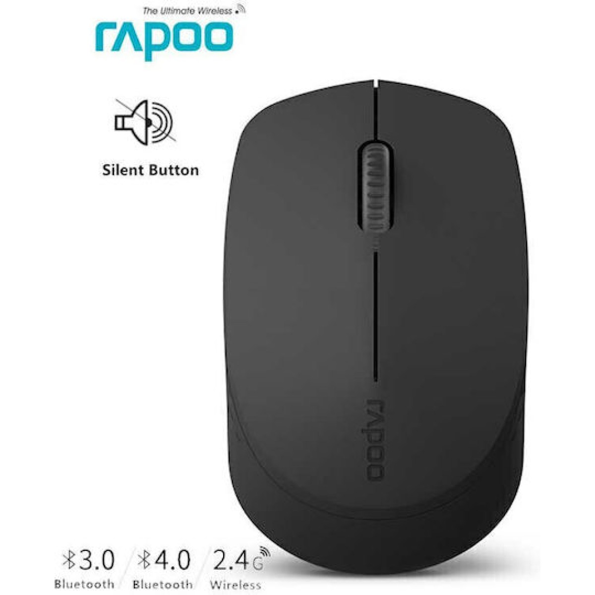 Rapoo M100 Silent Ασύρματο Bluetooth Ποντίκι Μαύρο