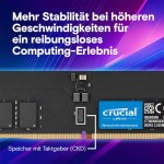 Crucial DDR5 64GB RAM με 2x32GB Modules και Ταχύτητα 6400 για Desktop
