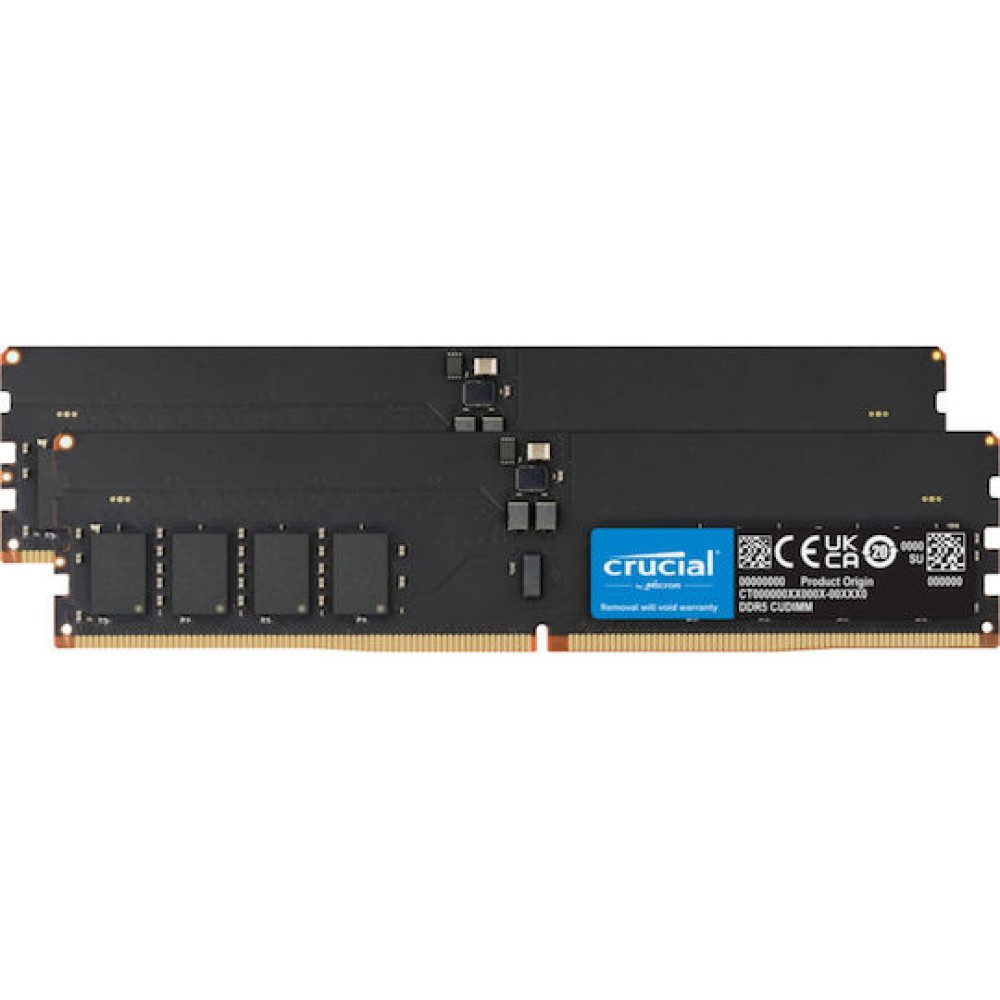 Crucial DDR5 64GB RAM με 2x32GB Modules και Ταχύτητα 6400 για Desktop