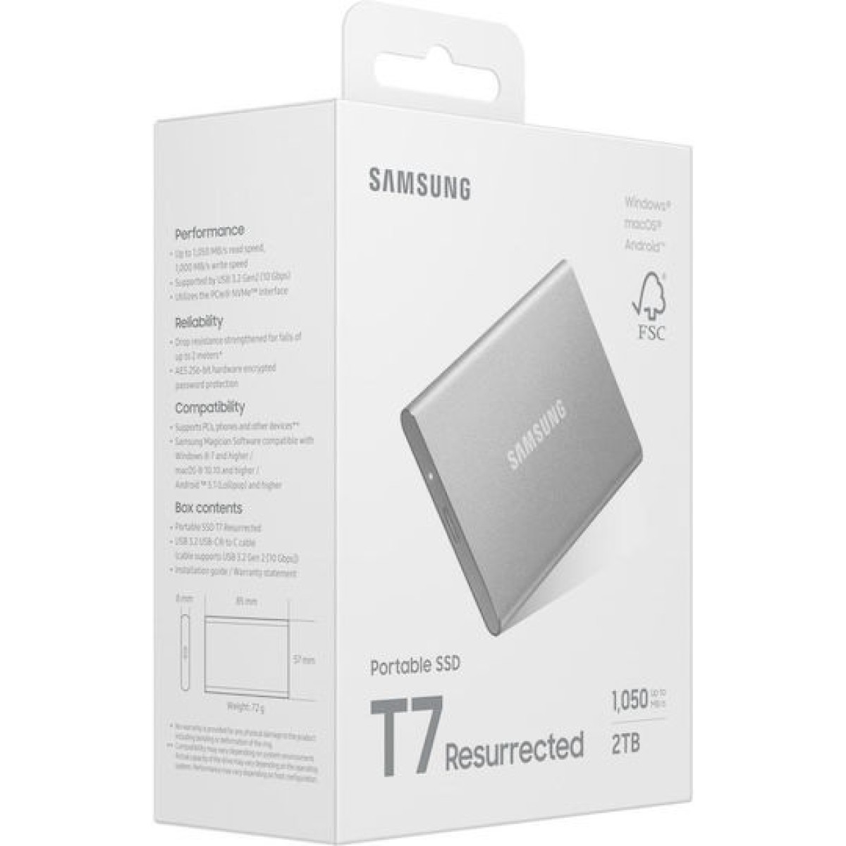 Samsung T7 Resurrected USB 3.2 Εξωτερικός SSD 2TB 2.5