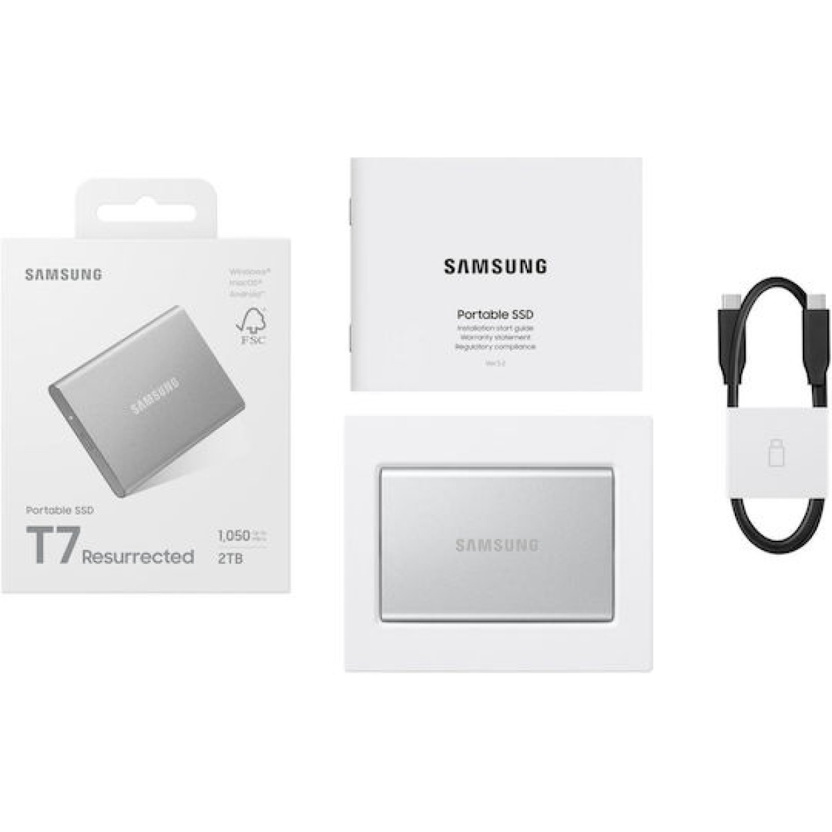 Samsung T7 Resurrected USB 3.2 Εξωτερικός SSD 2TB 2.5