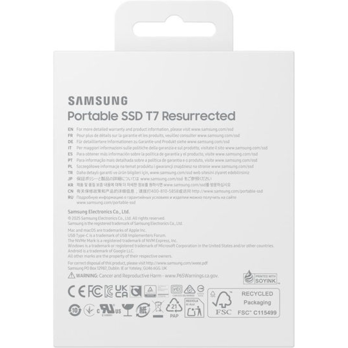 Samsung T7 Resurrected USB 3.2 Εξωτερικός SSD 2TB 2.5