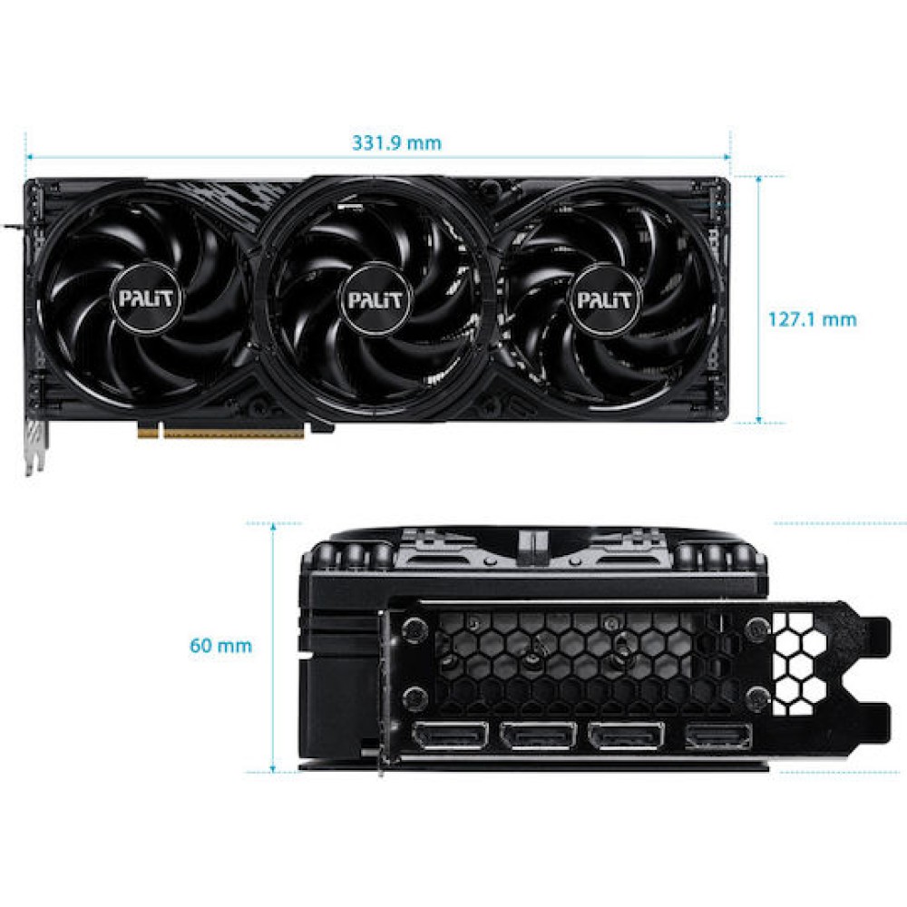 Palit GeForce RTX 5080 16GB GDDR7 GamingPro OC Κάρτα Γραφικών