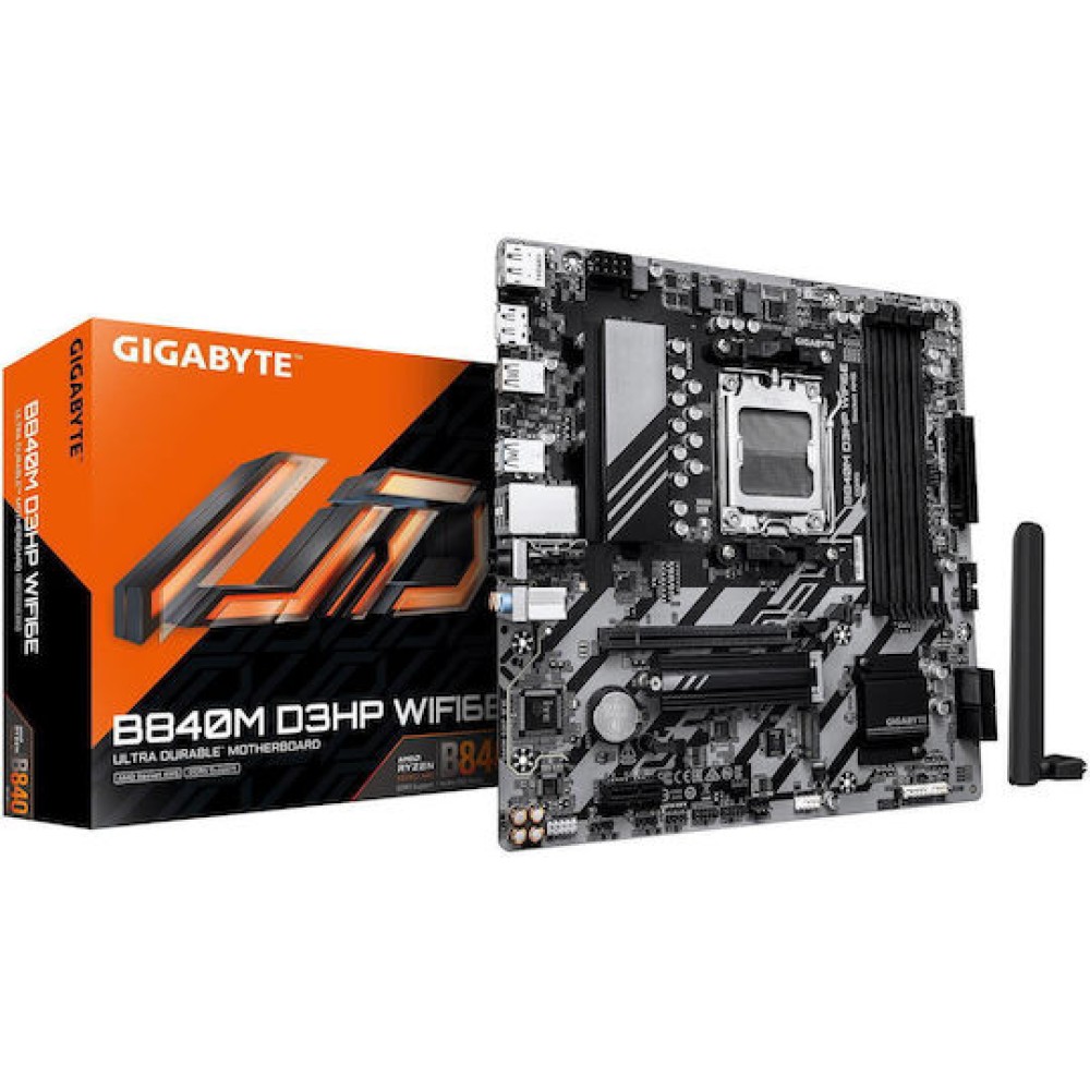 Gigabyte B840M D3HP WF6E Wi-Fi Motherboard Micro ATX με AMD AM5 Socket