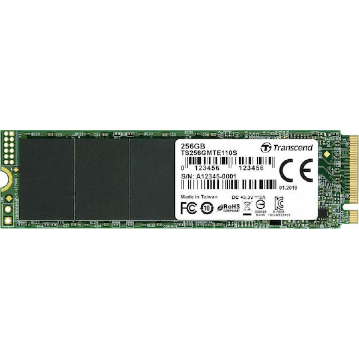 Transcend 110S SSD 256GB M.2 NVMe PCI Express 3.0 TS256GMTE110S