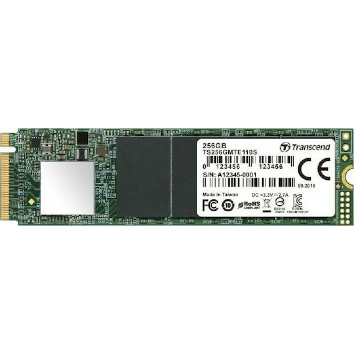 Transcend 110S SSD 256GB M.2 NVMe PCI Express 3.0 TS256GMTE110S
