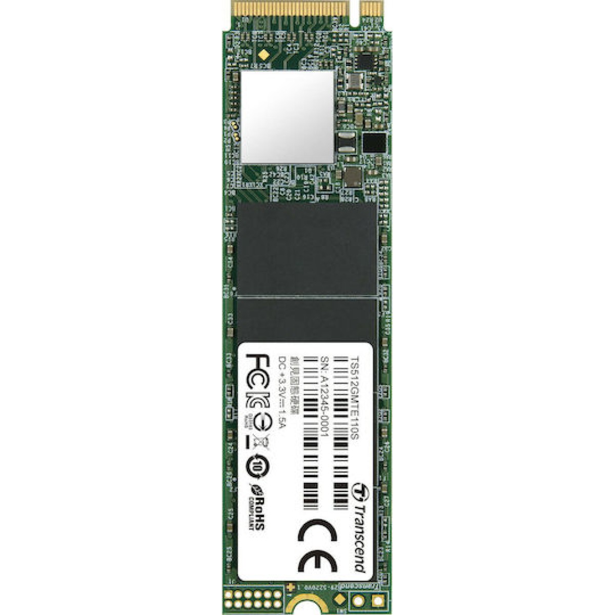 Transcend 110S SSD 512GB M.2 NVMe PCI Express 3.0 TS512GMTE110S