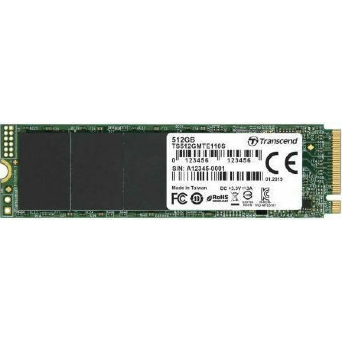 Transcend 110S SSD 512GB M.2 NVMe PCI Express 3.0 TS512GMTE110S