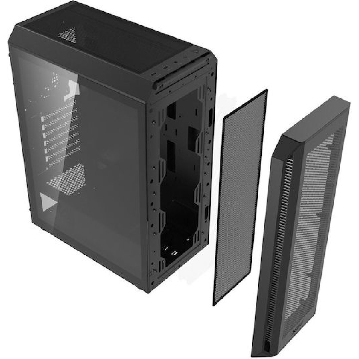 Adata Valor Air Plus Gaming Midi Tower Κουτί Υπολογιστή με Πλαϊνό Παράθυρο και ARGB Φωτισμό Μαύρο