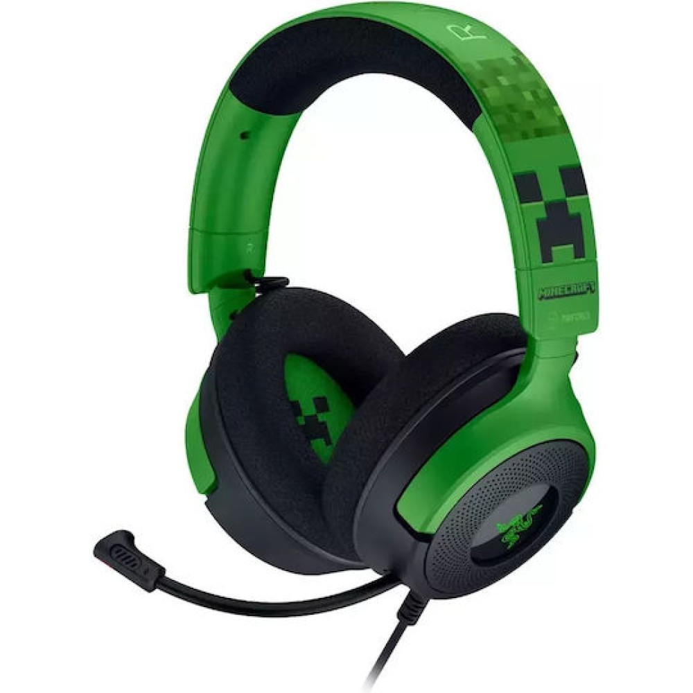 Razer Kraken V4 X Over Ear Gaming Headset με σύνδεση USB Minecraft Edition for Nintendo Switch / PC / PS4 / PS5