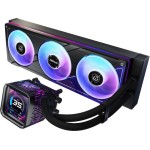 ASRock Phantom Gaming 360 LCD Υδρόψυξη Επεξεργαστή Τριπλού Ανεμιστήρα 120mm για Socket AM4/AM5/1700 με ARGB Φωτισμό