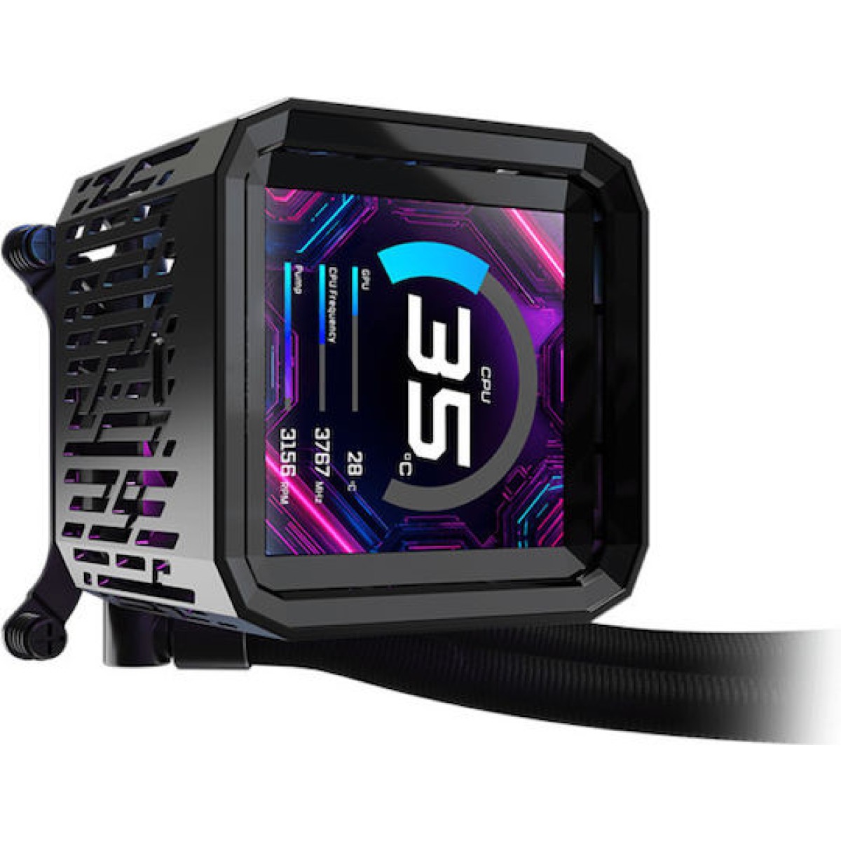ASRock Phantom Gaming 360 LCD Υδρόψυξη Επεξεργαστή Τριπλού Ανεμιστήρα 120mm για Socket AM4/AM5/1700 με ARGB Φωτισμό