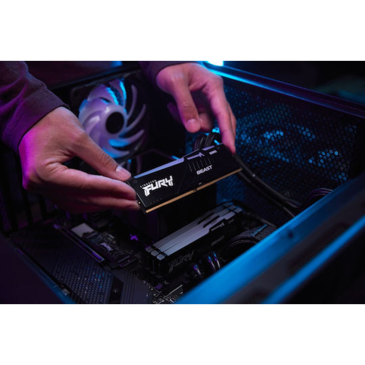 Kingston Fury Beast RGB DDR5 32GB RAM με 2x16GB Modules και Ταχύτητα 6000 για Desktop