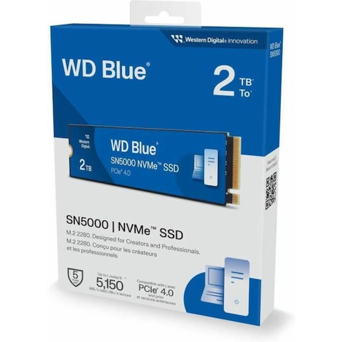 Western Digital SN5000 SSD 2TB M.2 NVMe PCI Express 4.0
