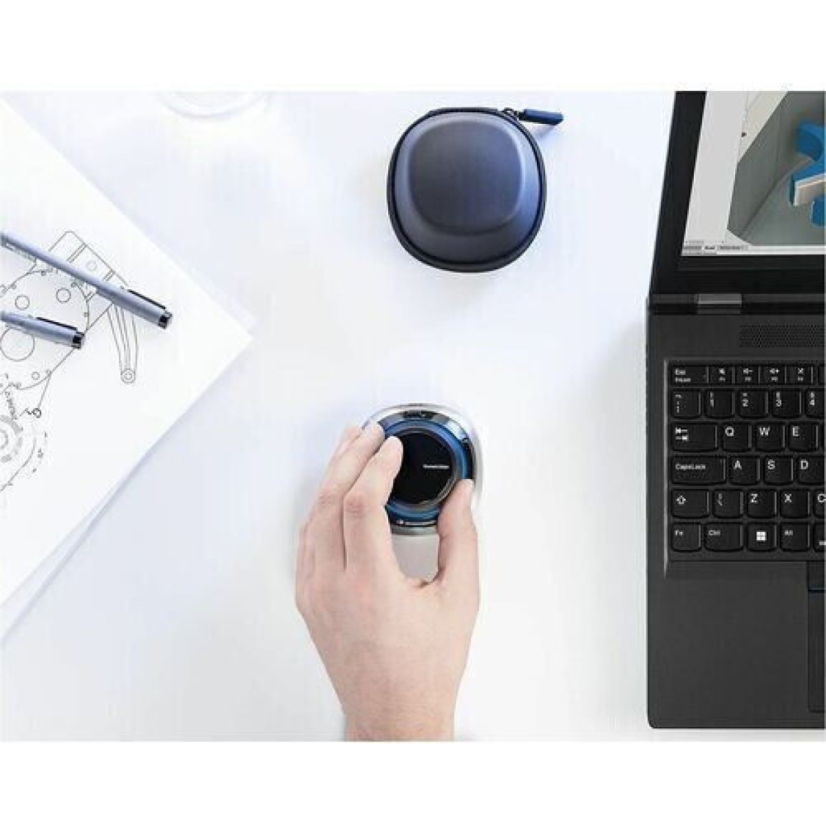 3D Connexion SpaceMouse Ασύρματο Εργονομικό Bluetooth Vertical Ποντίκι Μαύρο