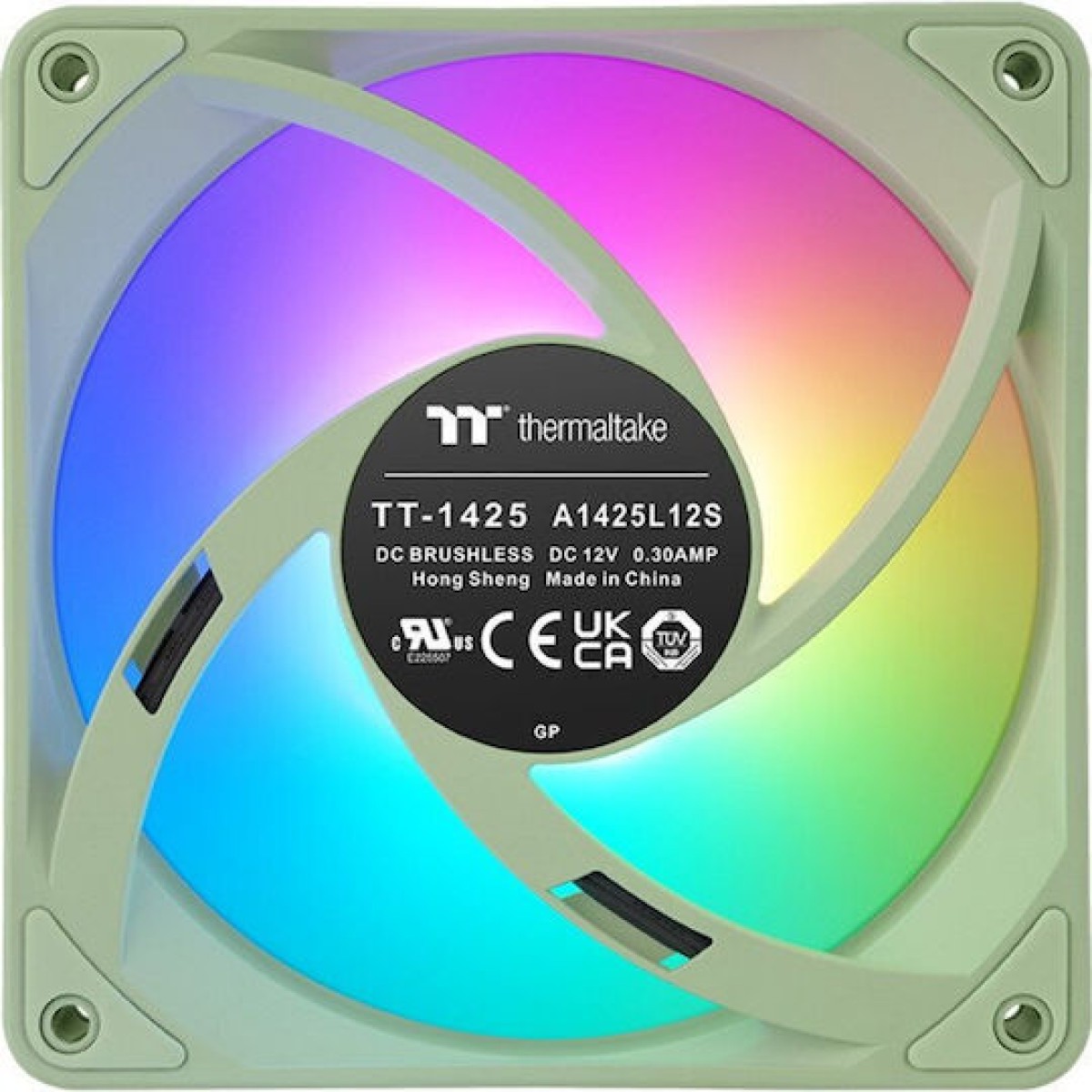 Thermaltake CT140 EX Case Fan με ARGB Φωτισμό και Σύνδεση 4-Pin PWM 3τμχ Matcha Green