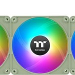 Thermaltake CT120 EX Reverse Case Fan με ARGB Φωτισμό και Σύνδεση 4-Pin PWM 3τμχ Matcha Green