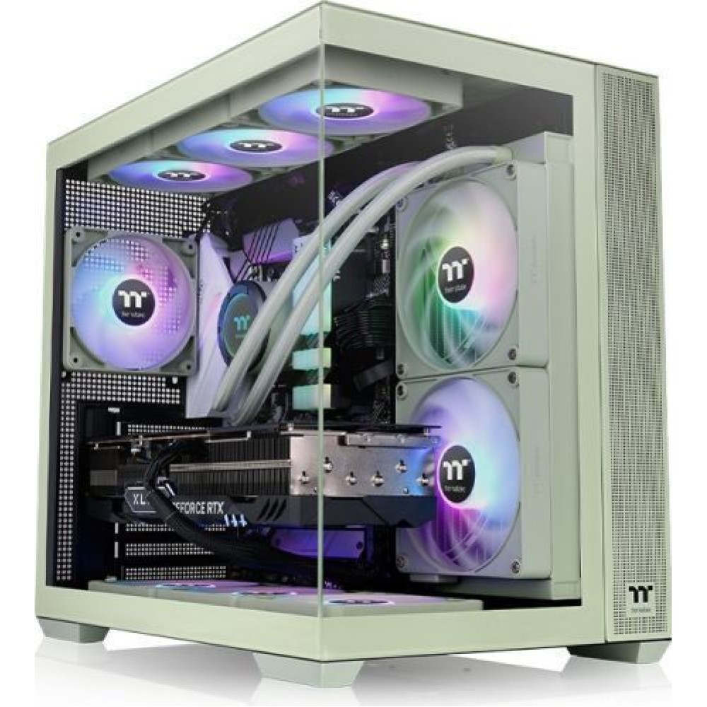 Thermaltake View 380 TG ARGB Gaming Midi Tower Κουτί Υπολογιστή Πράσινο