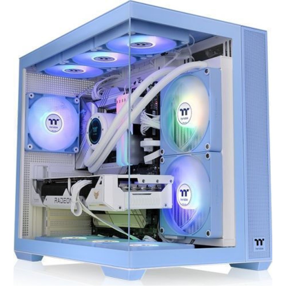 Thermaltake View 380 TG ARGB Gaming Midi Tower Κουτί Υπολογιστή με Πλαϊνό Παράθυρο Hydrangea Blue