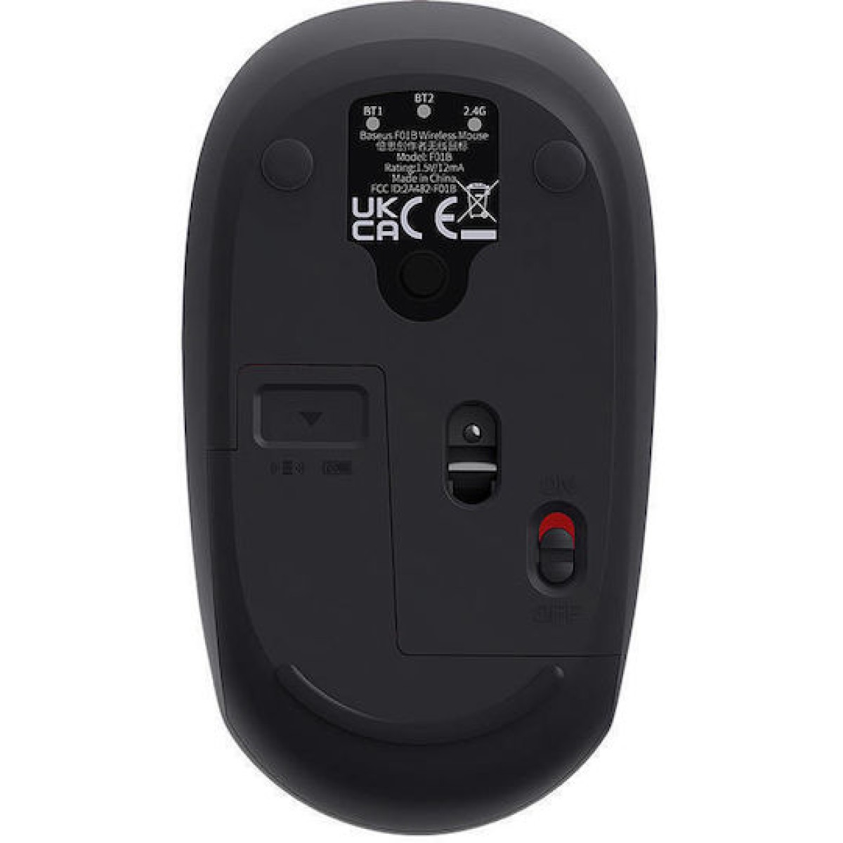 Baseus F01B Ασύρματο Bluetooth Mini Ποντίκι Frosted Grey