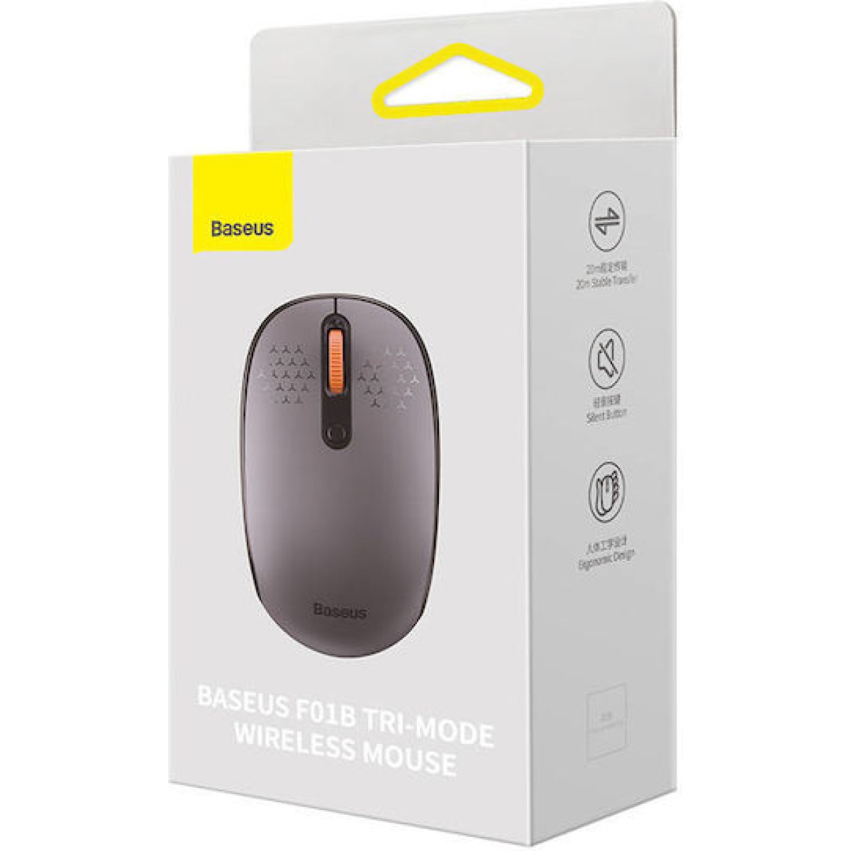 Baseus F01B Ασύρματο Bluetooth Mini Ποντίκι Frosted Grey