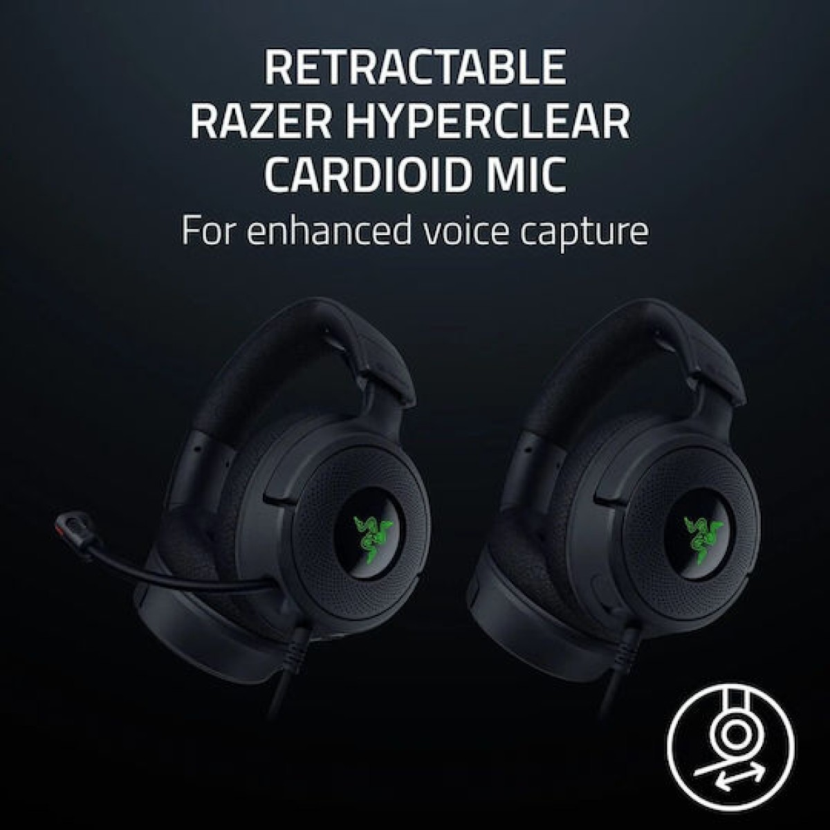 Razer Kraken V4 X Over Ear Gaming Headset με σύνδεση USB