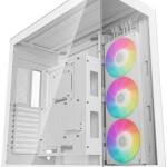 Deepcool CH780 Gaming Full Tower Κουτί Υπολογιστή με Πλαϊνό Παράθυρο και RGB Φωτισμό Λευκό