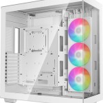 Deepcool CH780 Gaming Full Tower Κουτί Υπολογιστή με Πλαϊνό Παράθυρο και RGB Φωτισμό Λευκό