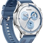 Huawei Watch GT 5 Stainless Steel 46mm Αδιάβροχο με Παλμογράφο (Μπλε)