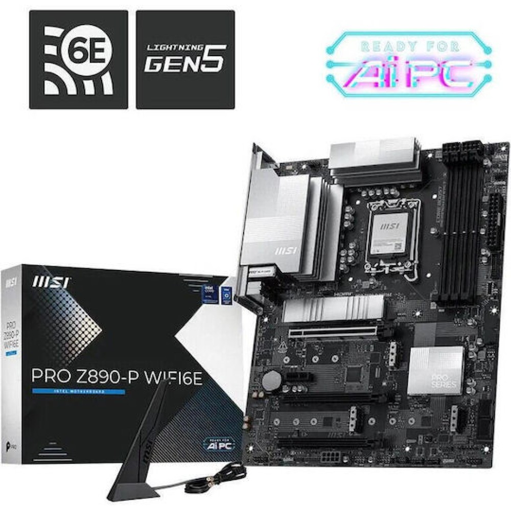 MSI PRO Z890-P WIFI6E Motherboard ATX με Intel 1851 Socket 7E34-019R