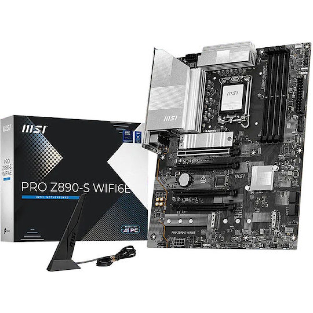 MSI PRO Z890-S WIFI6E Motherboard ATX με Intel 1851 Socket 7E54-010R