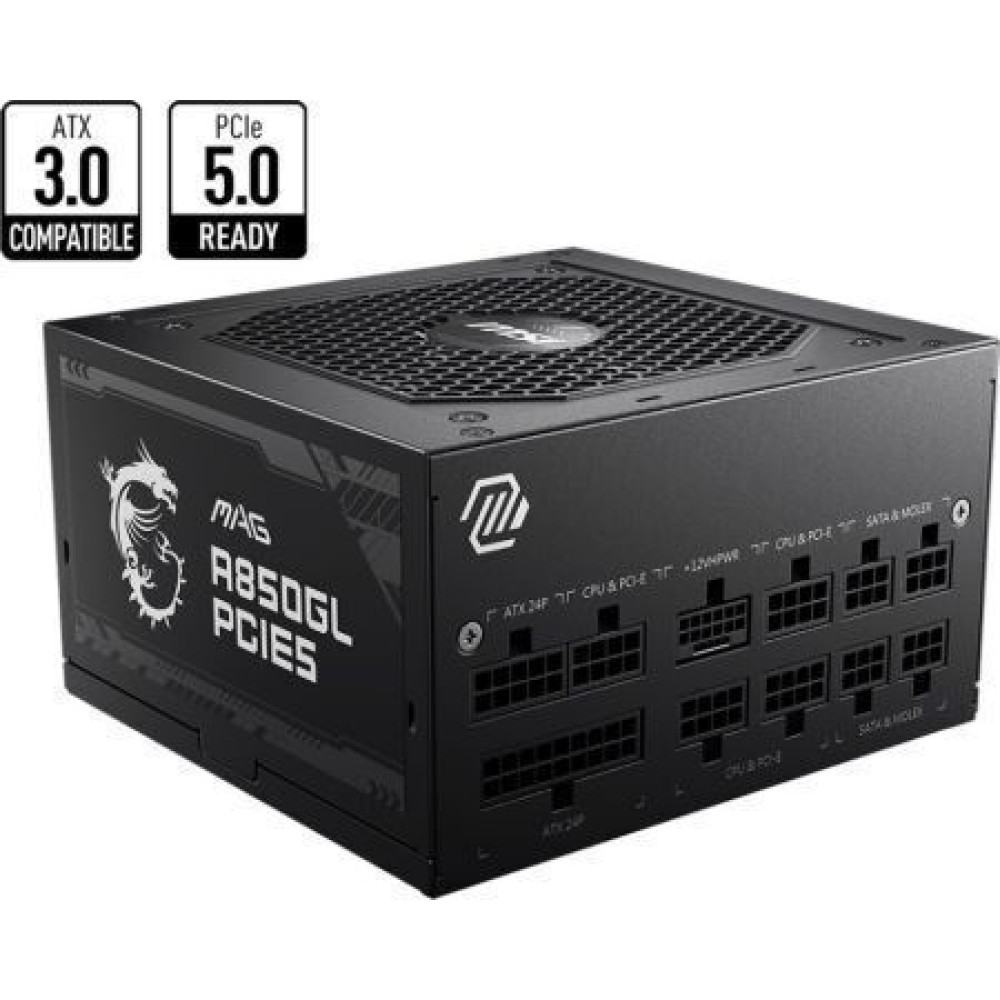 MSI MAG A850GL PCIE5 850W Μαύρο Τροφοδοτικό Υπολογιστή Full Modular 80 Plus Gold
