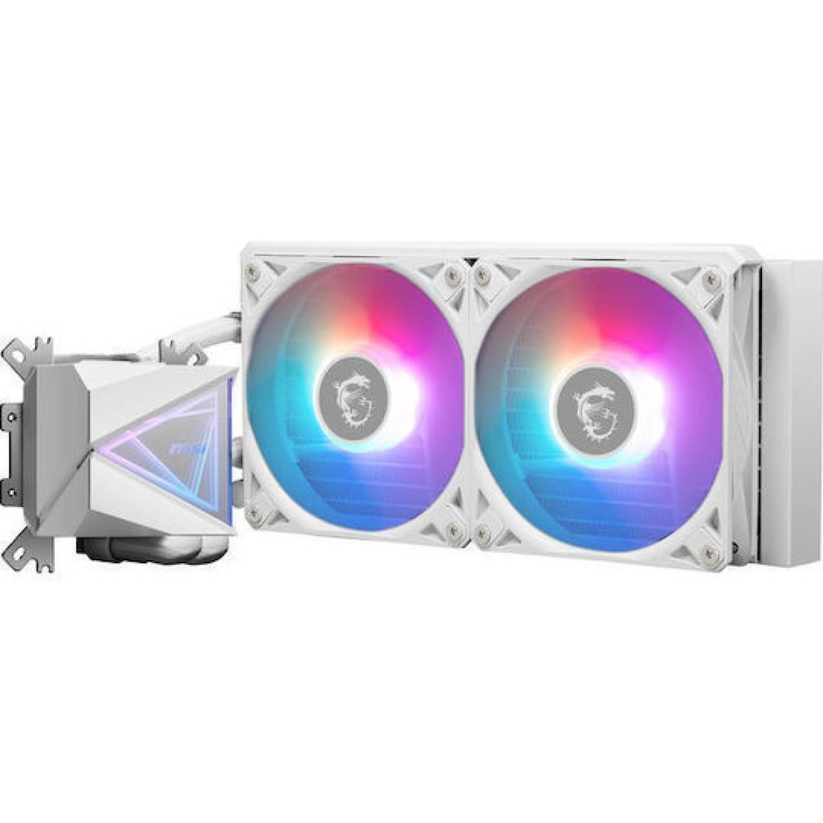 MSI MAG CoreLiquid Υδρόψυξη Επεξεργαστή Διπλού Ανεμιστήρα 120mm για Socket AM4/AM5/1700/1200/115x με ARGB Φωτισμό Λευκή