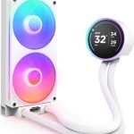 NZXT Kraken Elite 240 (v2) Υδρόψυξη Επεξεργαστή Διπλού Ανεμιστήρα 120mm για Socket AM4/AM5/1700/1200/115x με RGB Φωτισμό Λευκή