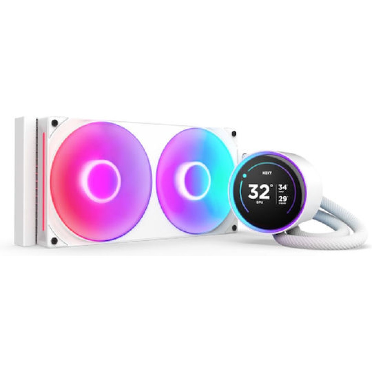 NZXT Kraken Elite 280 (v2) Υδρόψυξη Επεξεργαστή Διπλού Ανεμιστήρα 140mm για Socket AM4/AM5/1700/1200/115x με RGB Φωτισμό Λευκή