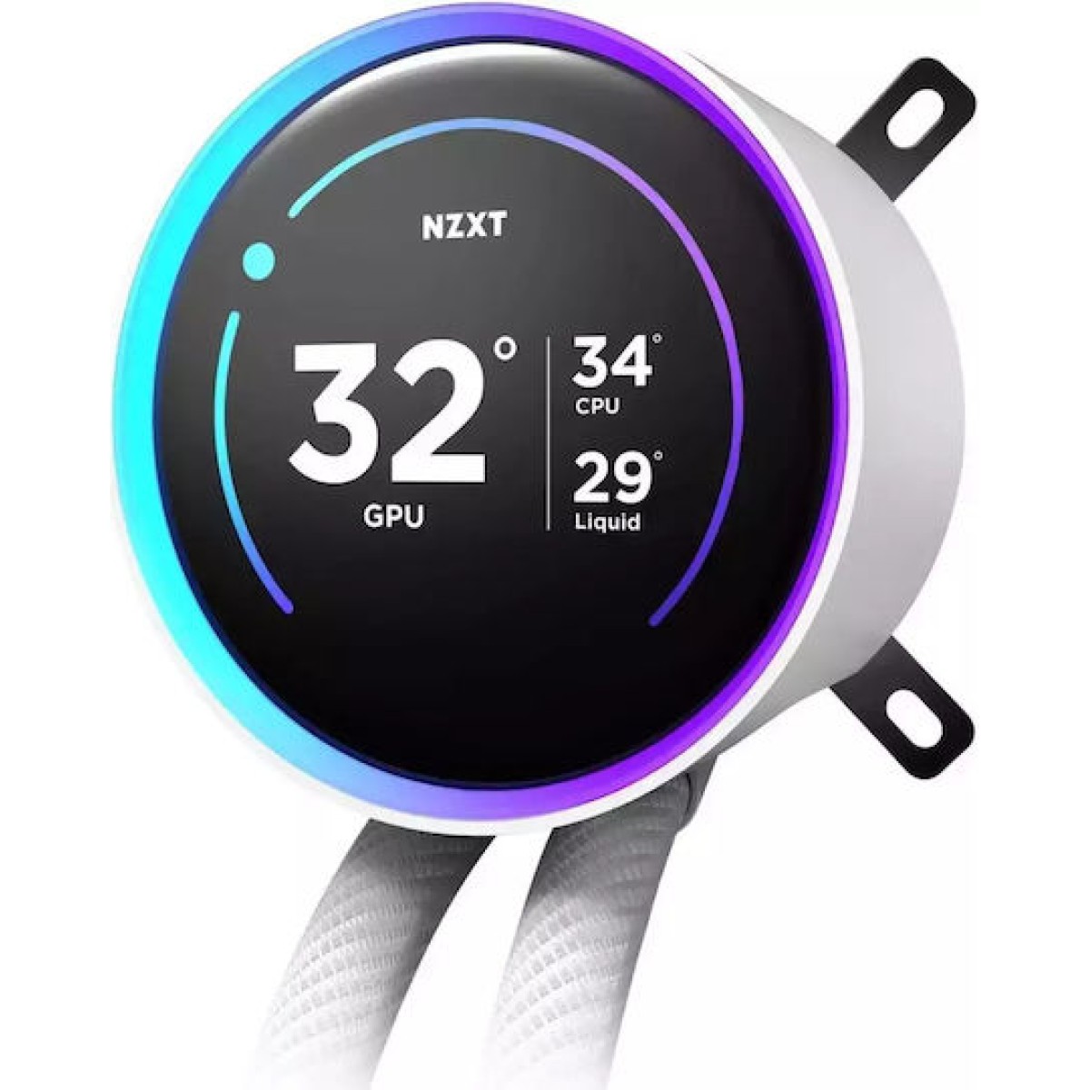 NZXT Kraken Elite 280 (v2) Υδρόψυξη Επεξεργαστή Διπλού Ανεμιστήρα 140mm για Socket AM4/AM5/1700/1200/115x με RGB Φωτισμό Λευκή