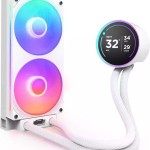 NZXT Kraken Elite 280 (v2) Υδρόψυξη Επεξεργαστή Διπλού Ανεμιστήρα 140mm για Socket AM4/AM5/1700/1200/115x με RGB Φωτισμό Λευκή