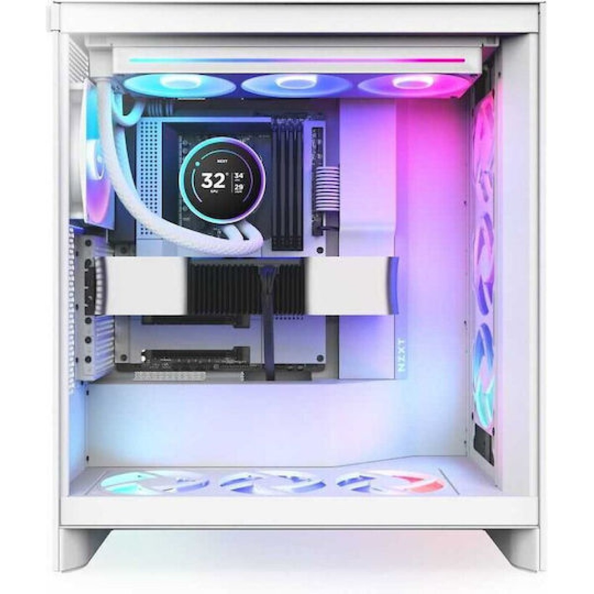 NZXT Kraken Elite 360 RGB Υδρόψυξη Επεξεργαστή Τριπλού Ανεμιστήρα 120mm για Socket AM4/AM5/1700/1200/115x Λευκή