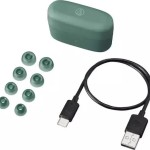 Audio Technica ATH-CKS30TW+ In-ear Bluetooth Handsfree Ακουστικά με Αντοχή στον Ιδρώτα και Θήκη Φόρτισης Πράσινα