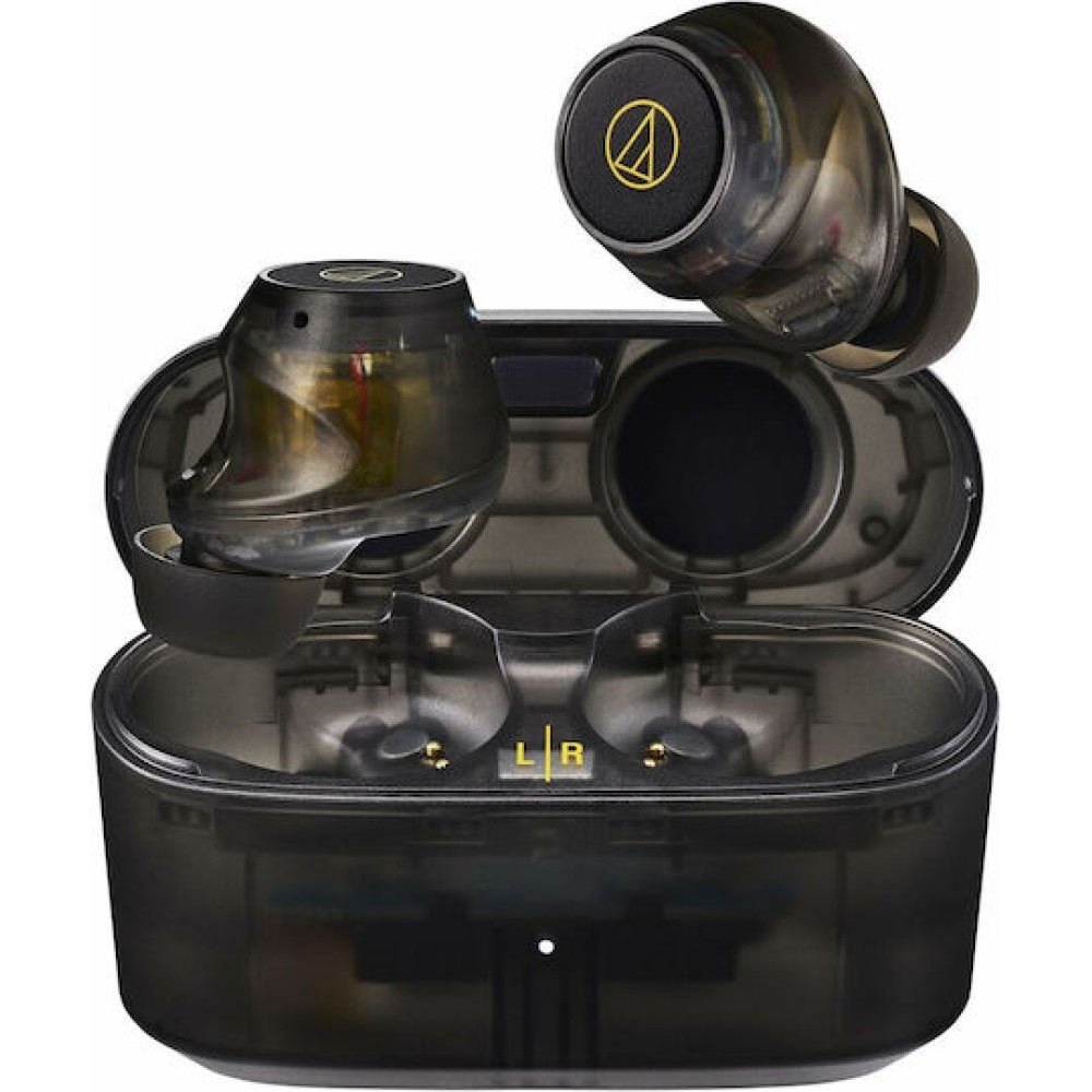 Audio Technica ATH-CKS30TW+TBK In-ear Bluetooth Handsfree Ακουστικά με Αντοχή στον Ιδρώτα και Θήκη Φόρτισης Μαύρα