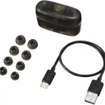 Audio Technica ATH-CKS30TW+TBK In-ear Bluetooth Handsfree Ακουστικά με Αντοχή στον Ιδρώτα και Θήκη Φόρτισης Μαύρα