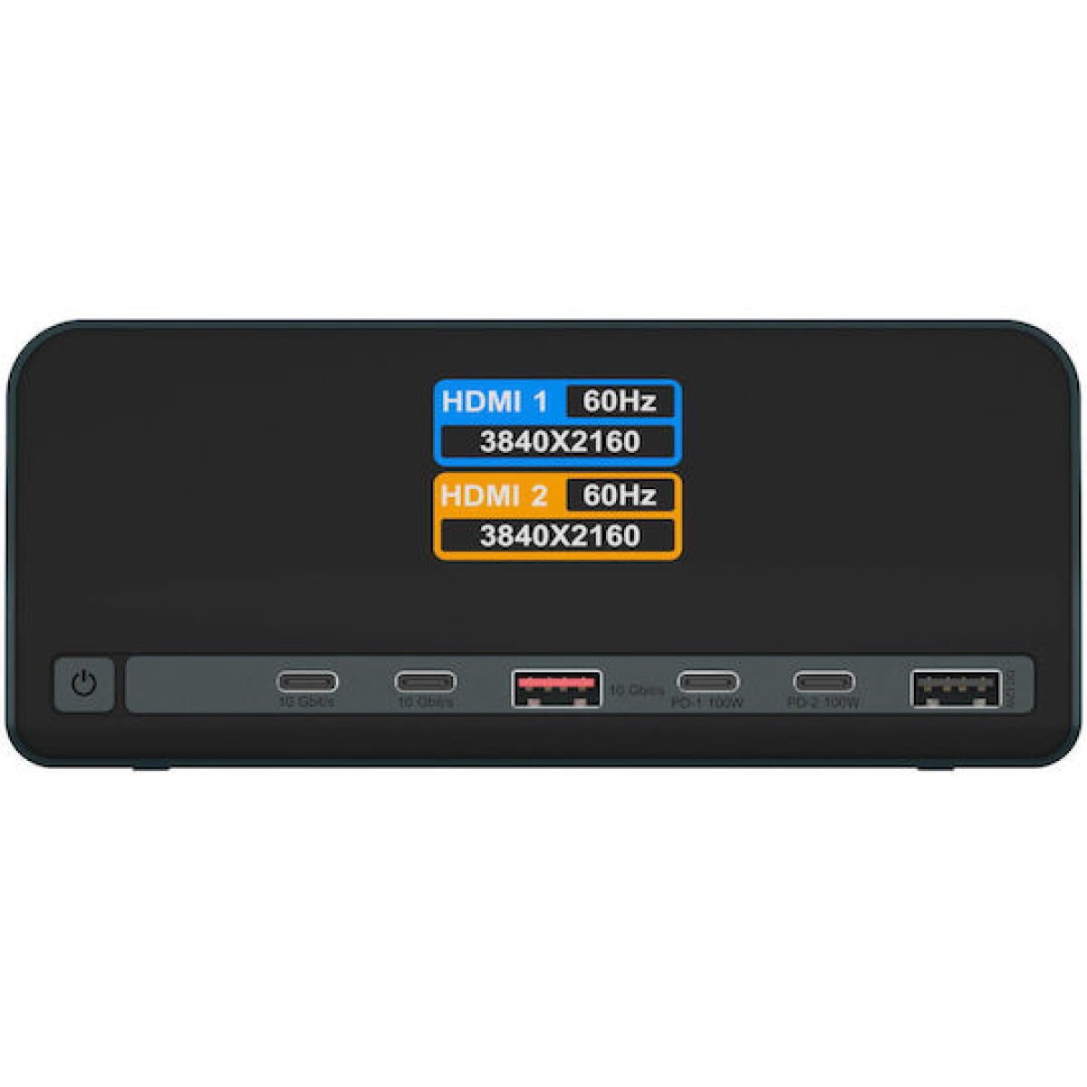 Icy Box USB-C Docking Station με HDMI PD Ethernet Μαύρο (IB-DK4038-LCD)