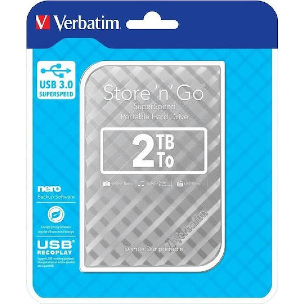 Verbatim Store 'n' Go USB 3.0 Εξωτερικός HDD 2.0TB 2.5