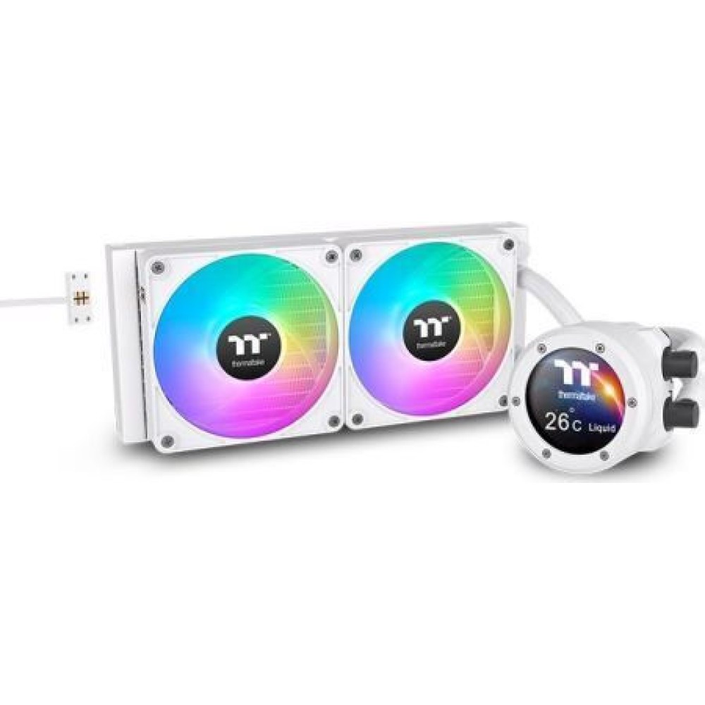 Thermaltake TH240 Ultra EX Snow Edition (v2) Υδρόψυξη Επεξεργαστή Διπλού Ανεμιστήρα 120mm για Socket AM4/AM5/1700/1200/115x με ARGB Φωτισμό