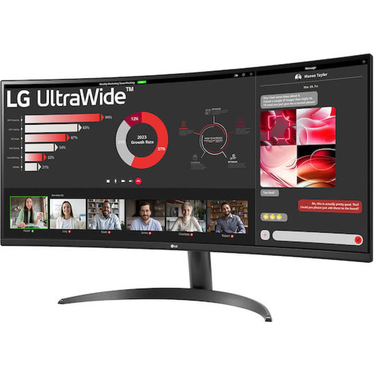LG 34WR50QK-B Ultrawide VA HDR Curved Monitor 34\