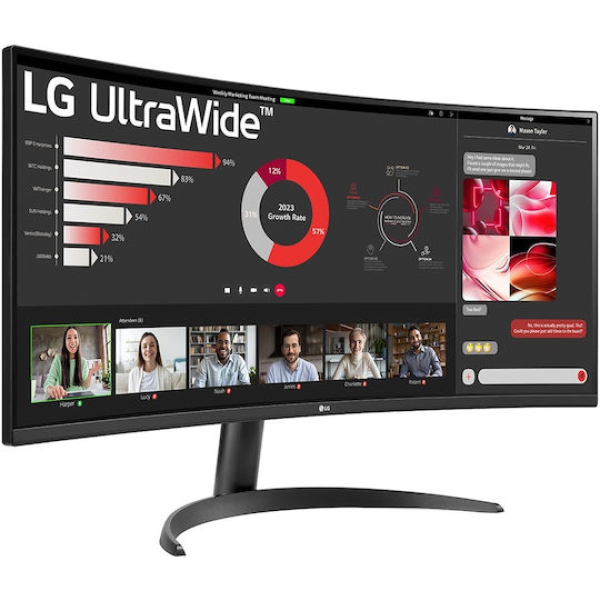 LG 34WR50QK-B Ultrawide VA HDR Curved Monitor 34\