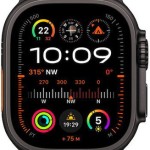 Apple Watch Ultra 2 2024 Titanium 49mm Αδιάβροχο με eSIM και Παλμογράφο (Black με Dark Green Alpine Loop - Large)